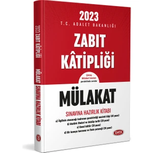 Data Yayınları 2023 Zabıt Katipliği Mülakat Sınavına Hazırlık Kitabı