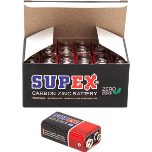 9 Volt Pil (12'li Paket) Supex 6F22