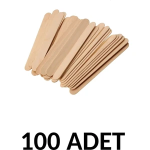 Puti 100 Adet Ahşap Büyük Geniş Dil Çubuğu  Abeslang  Ağda Çubuğu