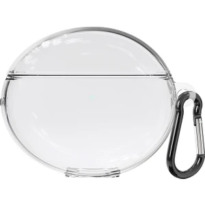 Oppo Enco Air 2 Uyumlu Kulaklık Kılıf Silikon Şeffaf Transparan Kancalı Kapak Tpu