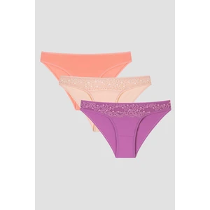 Joyful Spring Dantel Detaylı Kadın Slip Külot 3lü Paket Şık Tasarım ve Rahat Kullanım