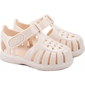 S10311 Tobby Gloss Çocuk Fildişi Sandalet