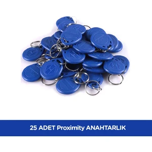 25 Adet Sarkey SR-600 Proximity Anahtarlık - Rfıd Tag - Göstergeç - 125 Khz
