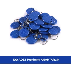 100 Adet Sarkey SR-600 Proximity Anahtarlık - Rfıd Tag - Göstergeç - 125 Khz