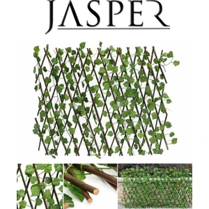 Yapay Çiçek Geniş Yaprak  Akordiyon Çit 120CMX3M Yapay Sarmaşık Duvar Balkon Bahçe Dekoru