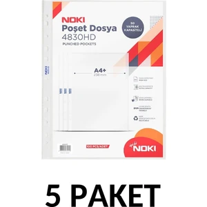 5 Paket Noki 4830-HD 100'lü Poşet Dosya