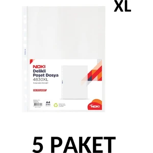 5 Paket Noki 4830-XL 100'lü Poşet Dosya