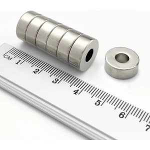 Dünya Magnet 1 Adet Çap 15MM x Del.çapı 5mm x Kalınlık 5mm Süper Güçlü Delikli Neodyum Mıknatıs