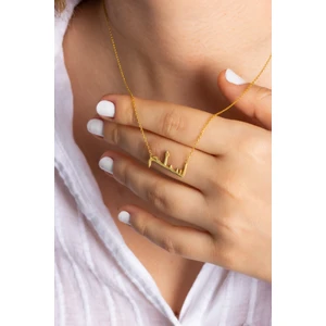 Kadın 925 Ayar Gümüş Arapça Isim Kolye