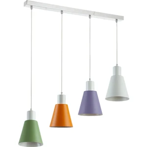 Trend Modern  Yeşil - Turuncu - Lila - Beyaz Renk Salon-Mutfak-Yatak Odası-Cafe   Sıralı 4 Lü Avize