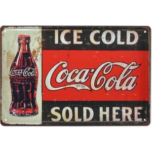 Coca Cola Sold Here Metal Plaka Levha