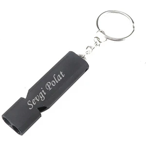 Hediye Shop Kişiye Özel Siyah Anahtarlık Düdük