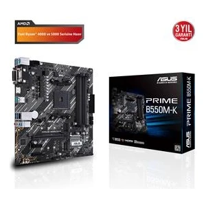 Prime B550M-K Am4 Ddr4 Ses Glan Hdmı/dvı/vga Sata3 Usb3.2 Matx