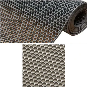 Edukkanim Kaydırmaz Pvc Paspas Z  Mat Bal Petek Iç - Dış Tüm Islak Zemin Gri 90CM