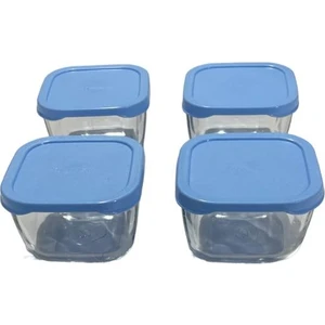 Snowbox Mavi Kapaklı 4'lü Saklama Kabı 275 cc 53223