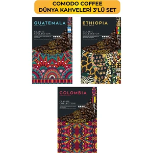 Comodo Coffee Dünya Kahveleri Filtre Kahve 3'lü Tanışma Seti 250 gr x 3'li