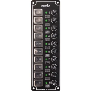 Marine Tekne Switch Panel 10 Anahtar 12-24v Sigorta Paneli 80x250mm