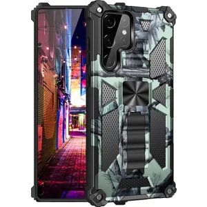 For Samsung Galaxy S22 Ultra Ağır Koruma Kamuflaj Zırh Cep Telefonu Kılıfları (Yurt Dışından)