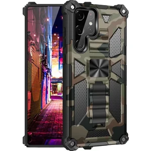 For Samsung Galaxy S23 Ultra Ağır Koruma Kamuflaj Zırh Cep Telefonu Kılıfları (Yurt Dışından)
