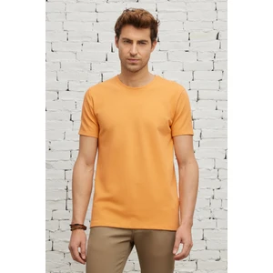 AC&Co / Altınyıldız Classics Erkek Kavun Icı Slim Fit Dar Kesim Modal Bisiklet Yaka Yumuşak Tuşeli Esnek Basic Tişört