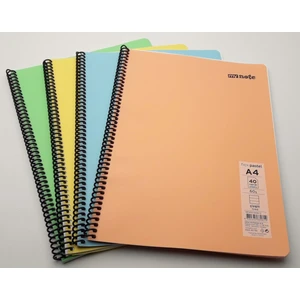 My Note Flex Pastel A4 Spiralli 40 Yaprak Çizgili 4'lü Paket