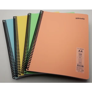 My Note Flex Pastel A4 Spiralli 120 Yaprak Kareli  4'lü Paket