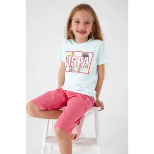 U.S. Polo Assn. Nil Yeşili Kız Çocuk Kapri Takım