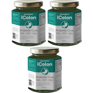 Black Natural Icolon Probiotic Cure - 3 Adet