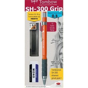 SH-300 Grip Mekanik Kurşun Kalem Okul Seti 0.5 Turuncu