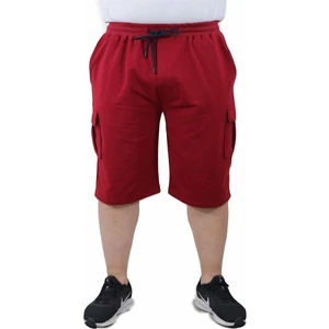 Moc Grande Mocgrande Büyük Beden Komando Cep Penye Şort 23602 Bordo