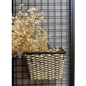 Boho Bazzar El Yapımı Hasır Örgülü Kapı Sepeti