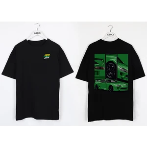 Oversize Siyah Toyota Supra Mk4 Model Özel Siyah T-Shirt