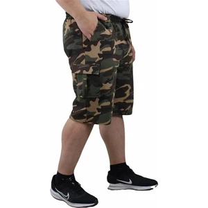 Büyük Beden Commando Camouflage Erkek Penye Şort 23606 Taba