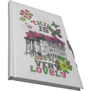 Hatıra Defteri Kilitli Kız Modeli Günlük Defteri Mikro Sert Kapak 100 Yaprak Çizgili 1 Adet