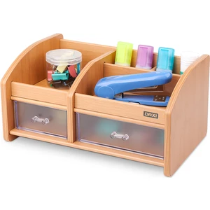Daxı DX-404 Bambu Desenli Ahşap Kalemlik, Masaüstü Düzenleyici