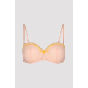 Pembe Dantelli Balconette Push Up Sütyen