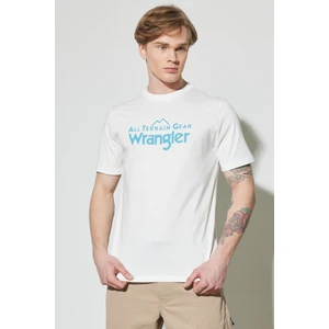 All Terrain GearAll Terrain Gear Regular Fit %100 Pamuk Bisiklet Yaka Kırık Beyaz Tişört