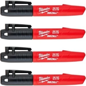 Inkzall Marker Işaretleme Kalemi Siyah 4 Adet