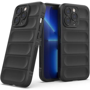 Apple iPhone 14 Pro Max Için Yumuşak Kauçuk Telefon Kılıfı - Siyah (Yurt Dışından)