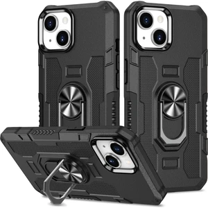 Apple iPhone 14 Plus Kayar Kamera Kapaklı Standı Telefon Kılıfı - Siyah (Yurt Dışından)