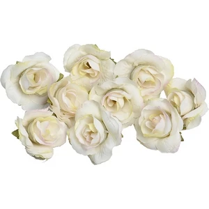 10 Set 4cm Yapay Çiçek Ipek Gül Beyaz (Yurt Dışından)