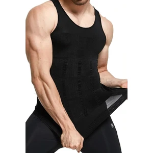 Sauna Suit Premium Erkek Korse Toparlayıcı Bel Göğüs Göbek 2 Beden Incelten Sıkılaştırıcı Siyah Atlet