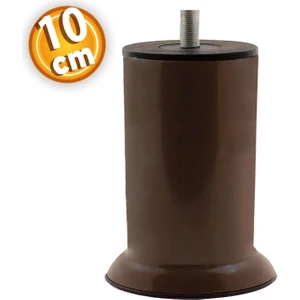 Mobilya Metal Kanepe Baza Koltuk Destek Ayağı M8 Civata Kahverengi Metal Ayak 10 Cm