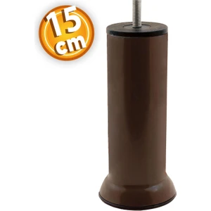 Mobilya Kanepe Baza Çekyat Koltuk Destek Yükseltme Ayağı M8 Civata Kahverengi Metal Ayakları 15 Cm