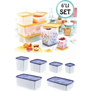 6'Lı Set Alaska No Frost Saklama Kabı Buzdolabı Düzenleyici Organizer Bpa Içermez