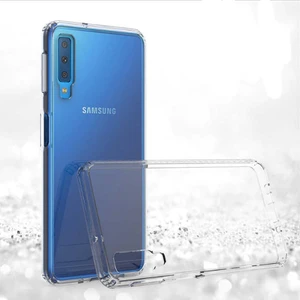 Samsung Galaxy A7 2018 Köşe Korumalı Darbe Emici Şeffaf Kılıf
