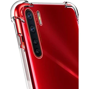 Oppo A91 Köşe Korumalı Darbe Emici Şeffaf Kılıf