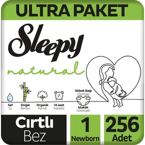 Natural Ultra Paket Bebek Bezi 1 Numara Newborn 256 Adet