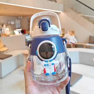 Sweet Rui 1200ML Astronot Taşınabilir Saman Plastik Su Şişesi (Yurt Dışından)