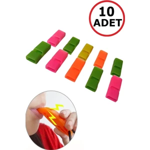 10 Adet Düdük Plastik Deprem Düdüğü